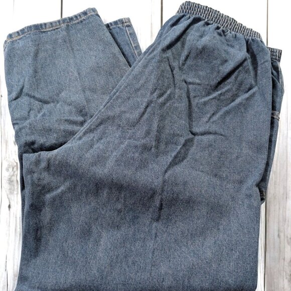 Vintage JC Penney Womens Jeans PLus Size 22W Elastic Waist Pull On Cotton Pants - Picture 2 of 9